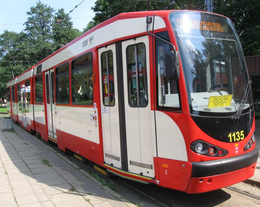 Moderne Tram in Danzig