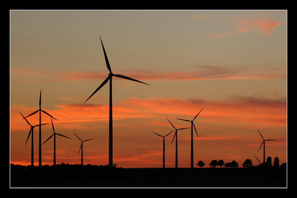 moderne Windmühlen