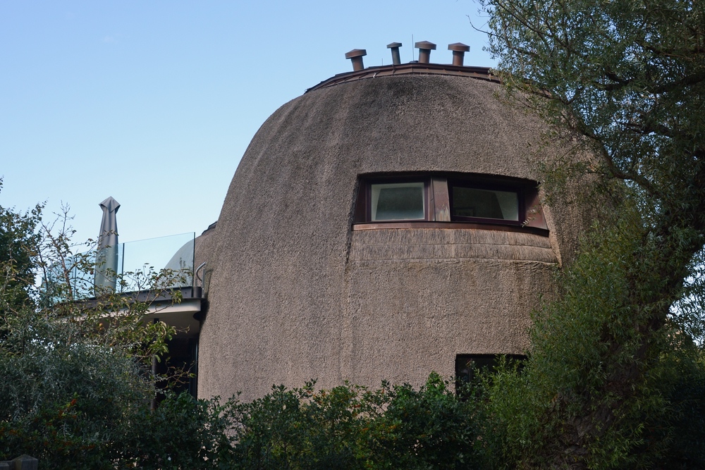 Modernes Haus mit "Reetdach"