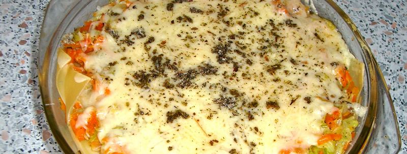 Möhren-Spitzkohl-Lasagne