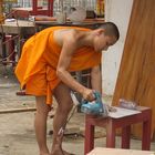 Mönch bei der Arbeit