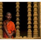 Mönch in Angkor Wat