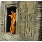 Mönch in Angkor Wat - Siem Reap, Kambodscha