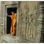 Mönch in Angkor Wat - Siem Reap, Kambodscha