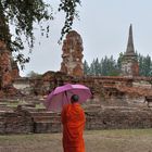 Mönch in Ayutthaya