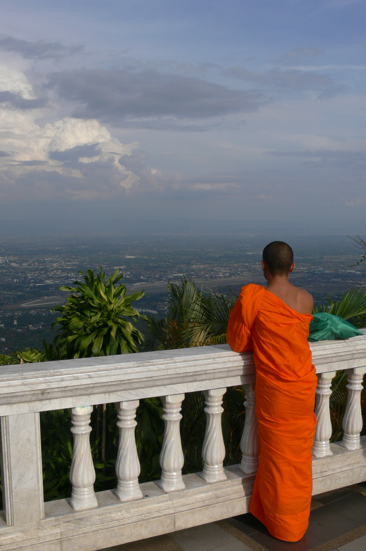 Mönch in Chiang Mai (Bergtempel)