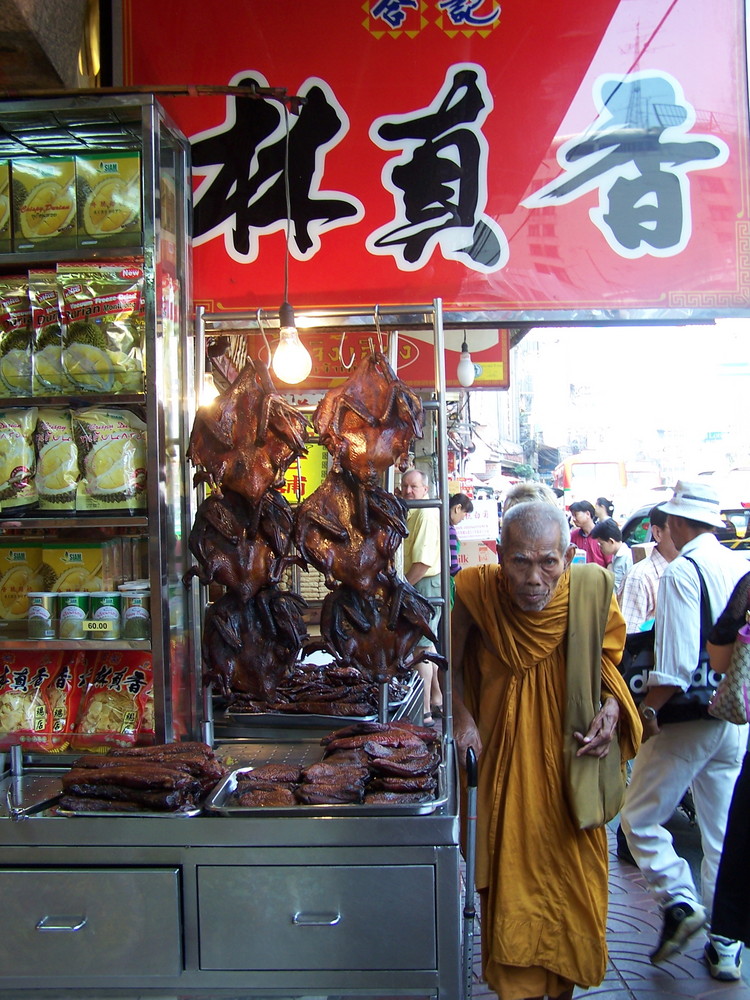 Mönch in Chinatown, Bangkok 2005