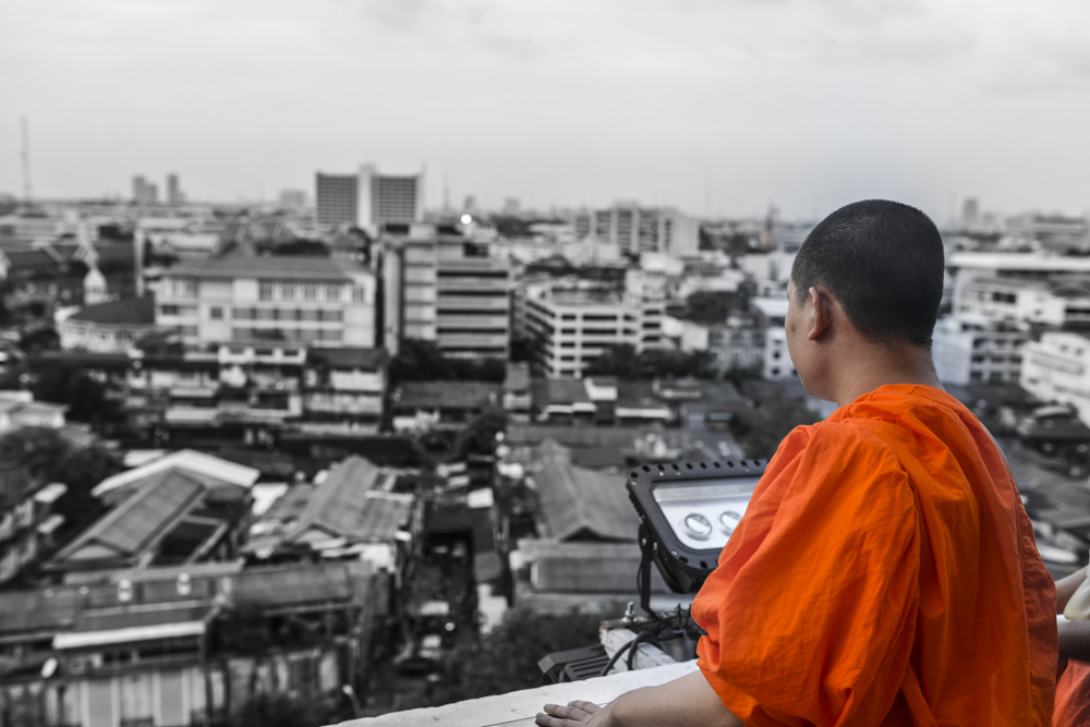 Mönch über Bangkok