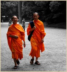 Mönche aus Thailand zur Besuch in Japan