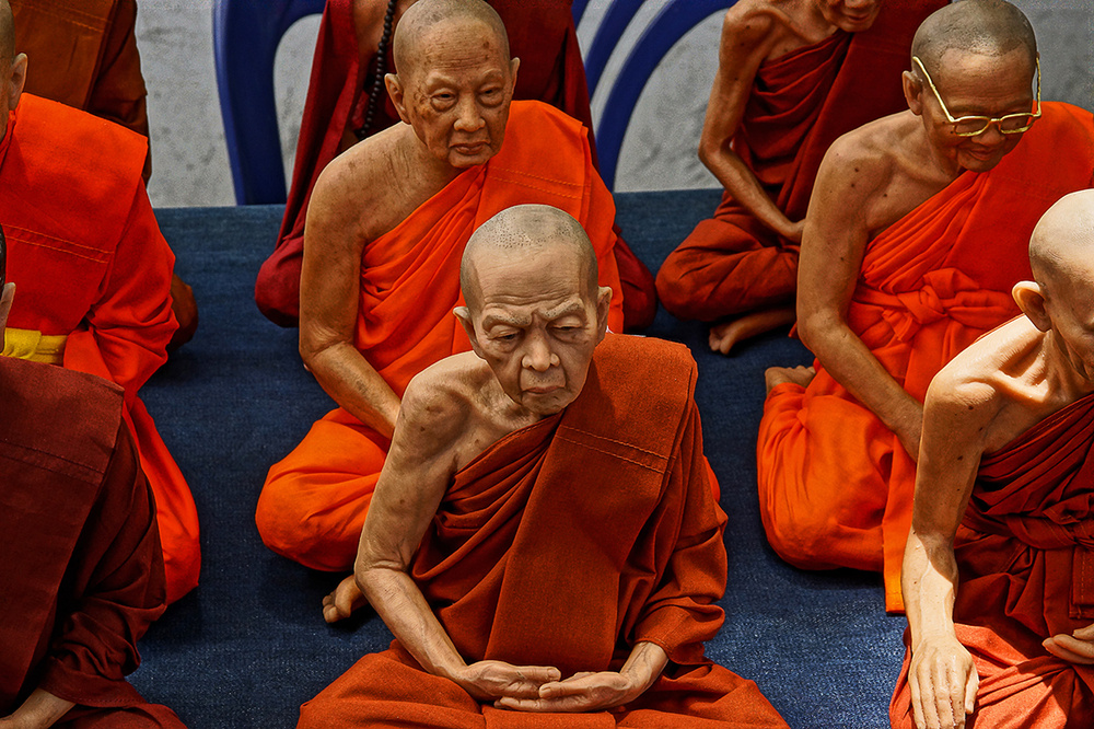 Mönche aus Wachs - Thailand