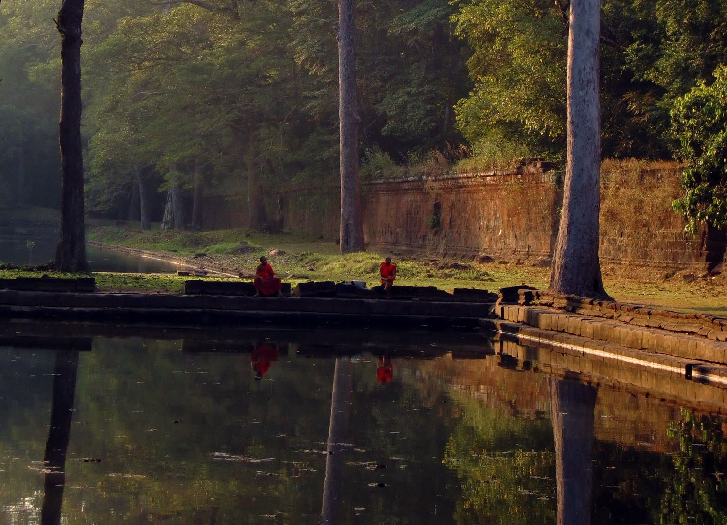 Mönche in Angkor Thom