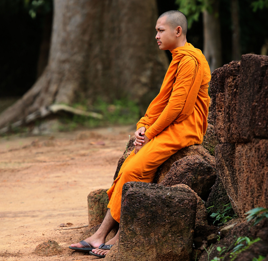 Mönche in Angkor Wat