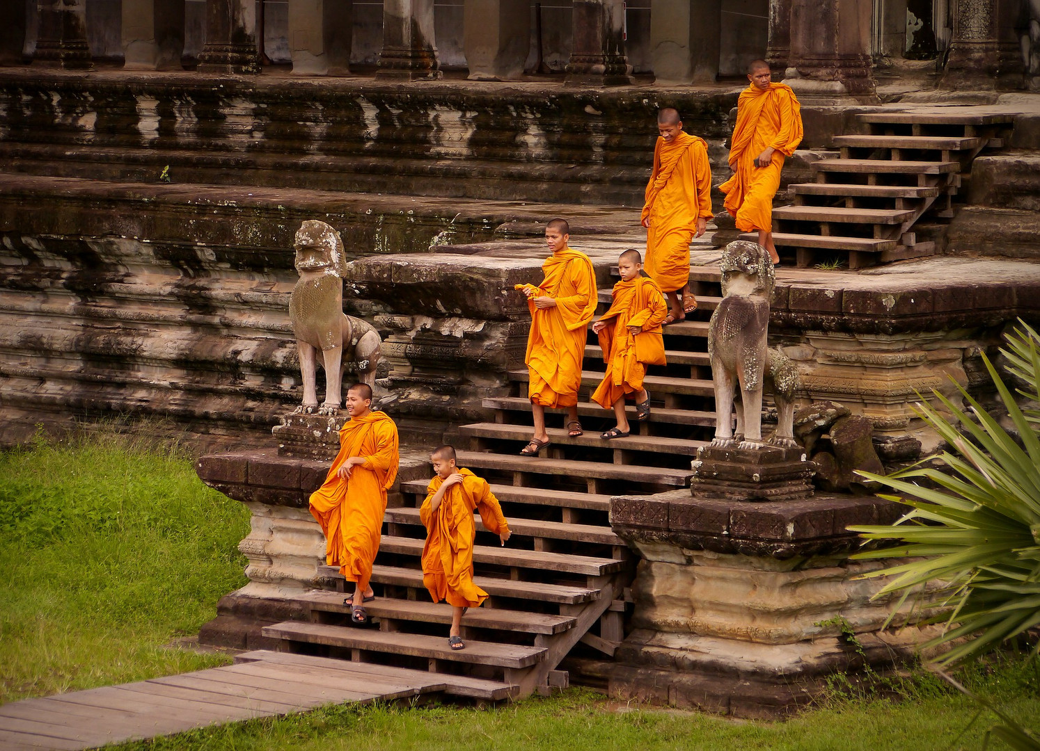 Mönche in Angkor Wat