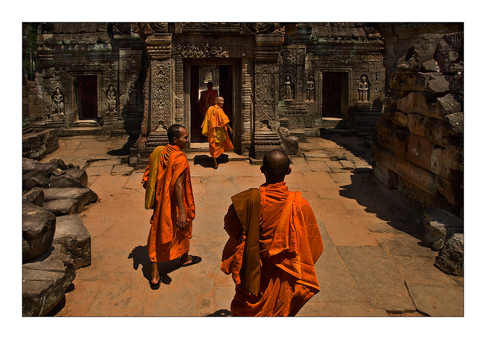 Mönche in Angkor Watt