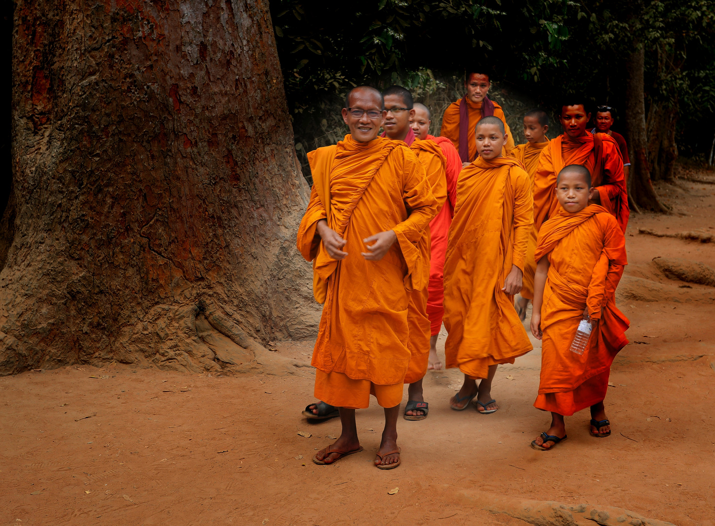 Mönche in Angor Wat