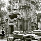 Mönche in Ta Prohm, Kambodscha