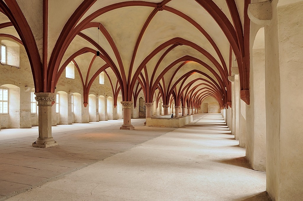 Mönchsdormitorium im Kloster Eberbach, hier der...