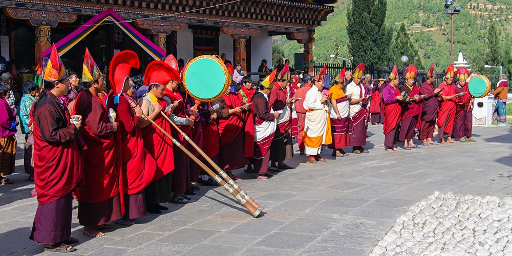Mönchszeremonie mit Lama 3