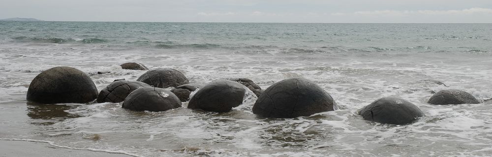 Moeraki Boulders bei Flut