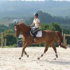 Moi à cheval en dans le Pays Basque Espagnol.