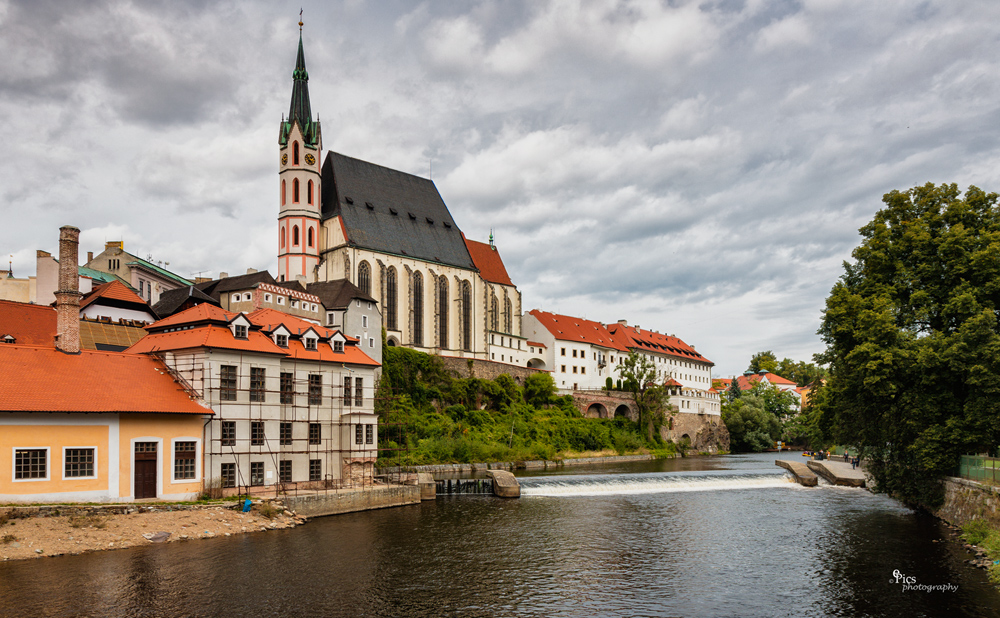 Moldaublick in Krumlov