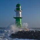 Mole Warnemünde im Sturm