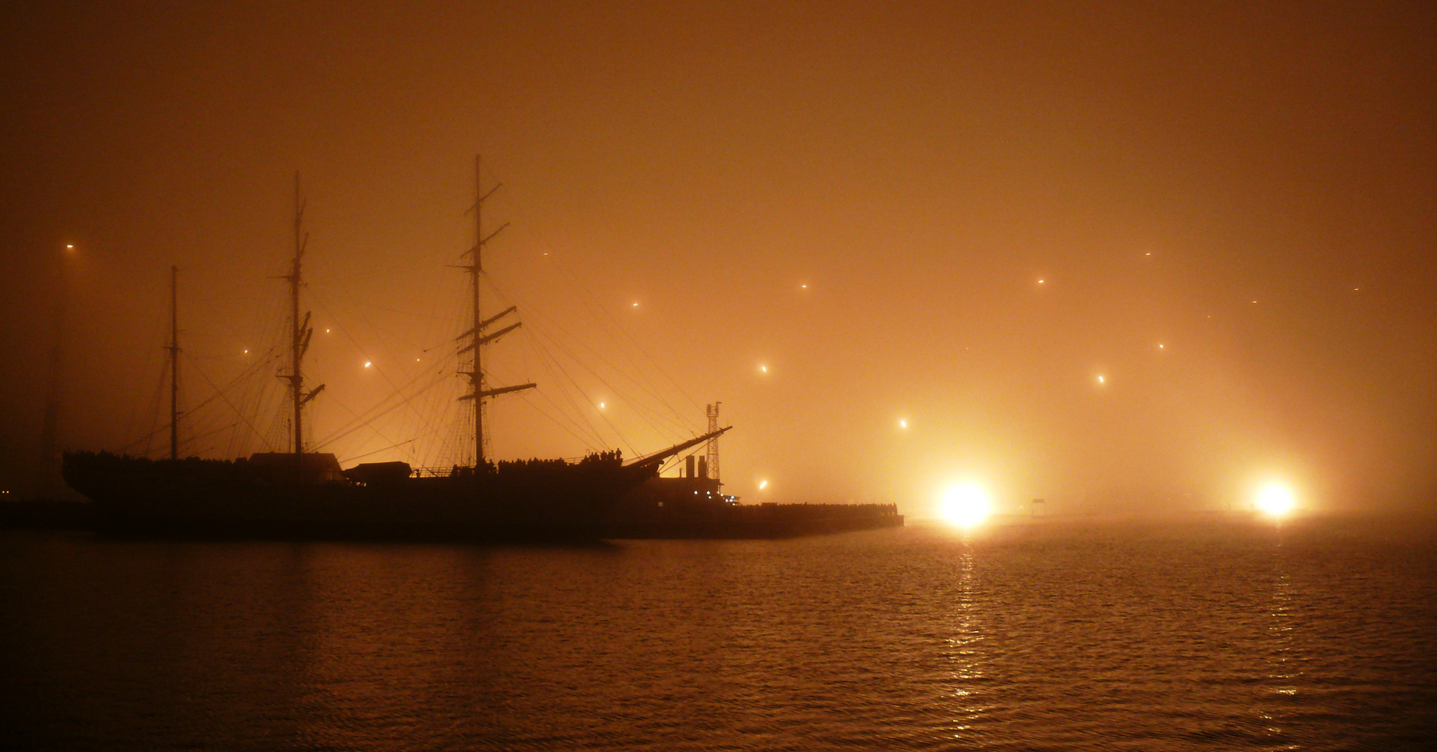 Molenfeuer bei der Gorch Fock