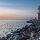 Molenköpfe vom Fahrwasser in Warnemünde