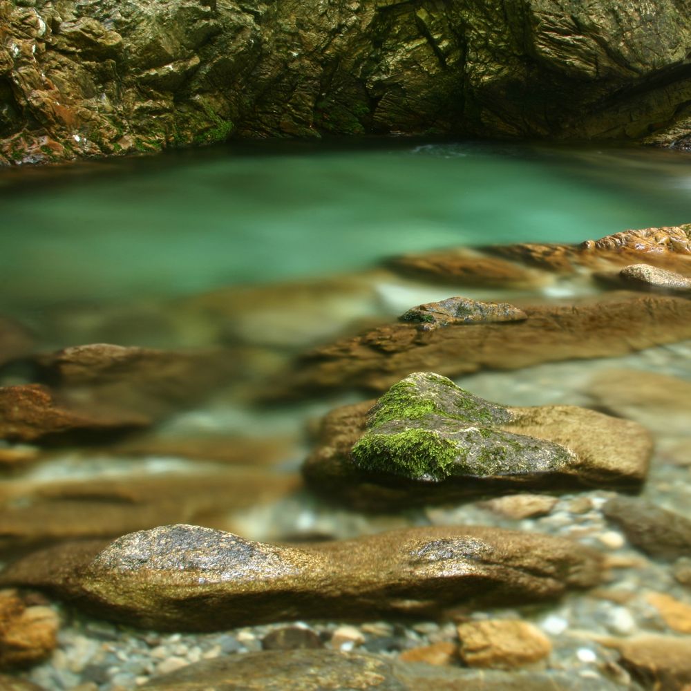 Moment d'accalmie du torrent