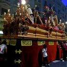 Momento di riposo per i portatori in processione notturna,Granada