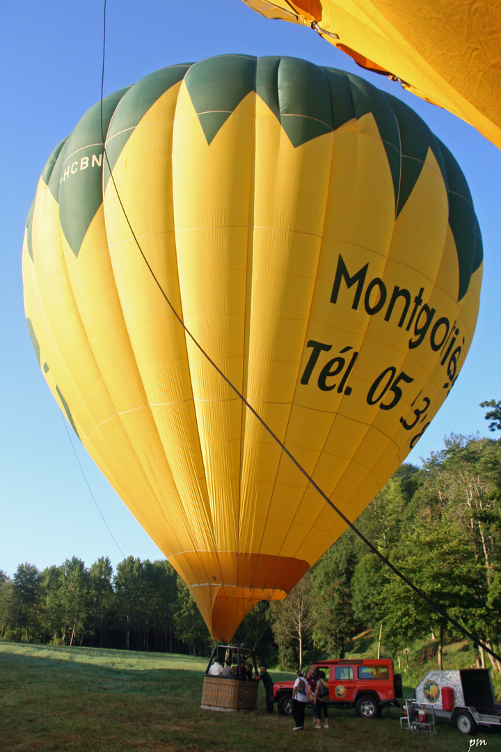 mon baptême de l'air en montgolfiere