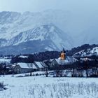 Mon village, " Le Noyer " , ( 1120m ) ce matin aux premières lueurs du jour.