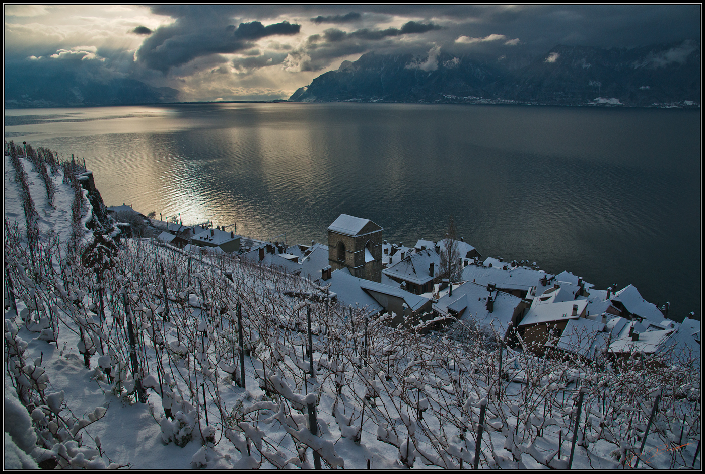 Mon village sous la neige