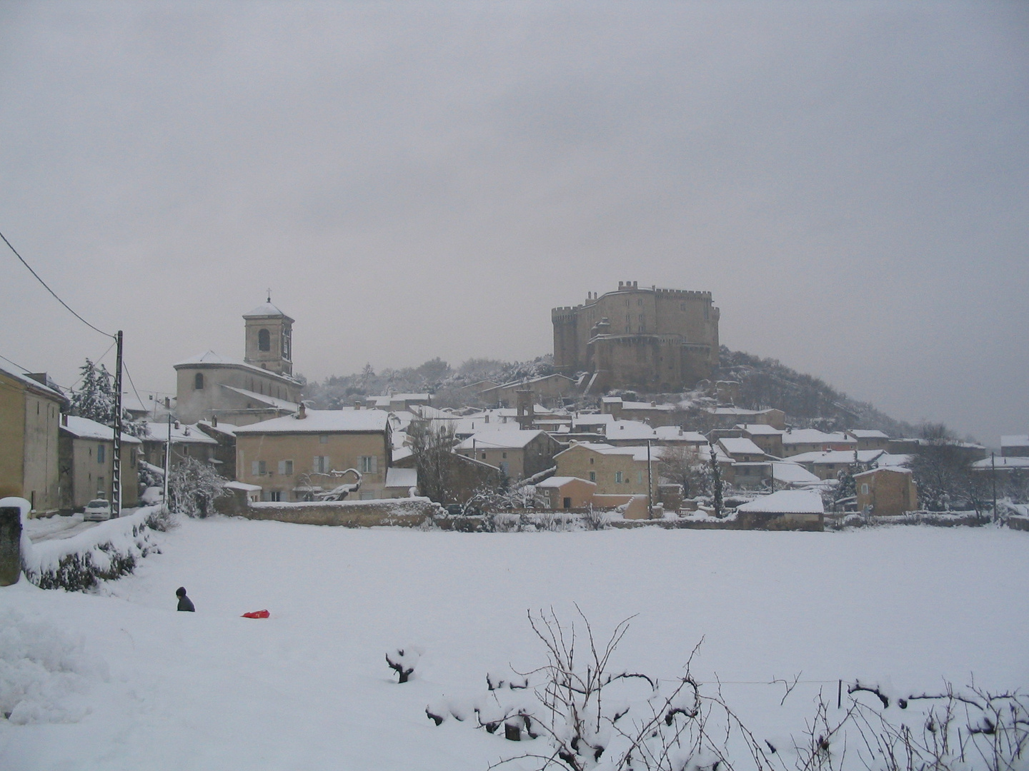 Mon village sous la neige : Suze-la-Rousse