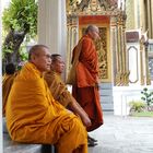 Monaci al Wat Phra Kaew-Bangkok