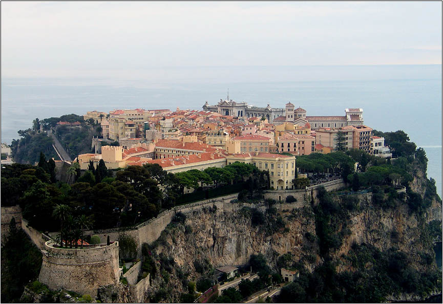 Monaco, Felsen mit Schloß und Kathedrale Foto & Bild | europe, monaco