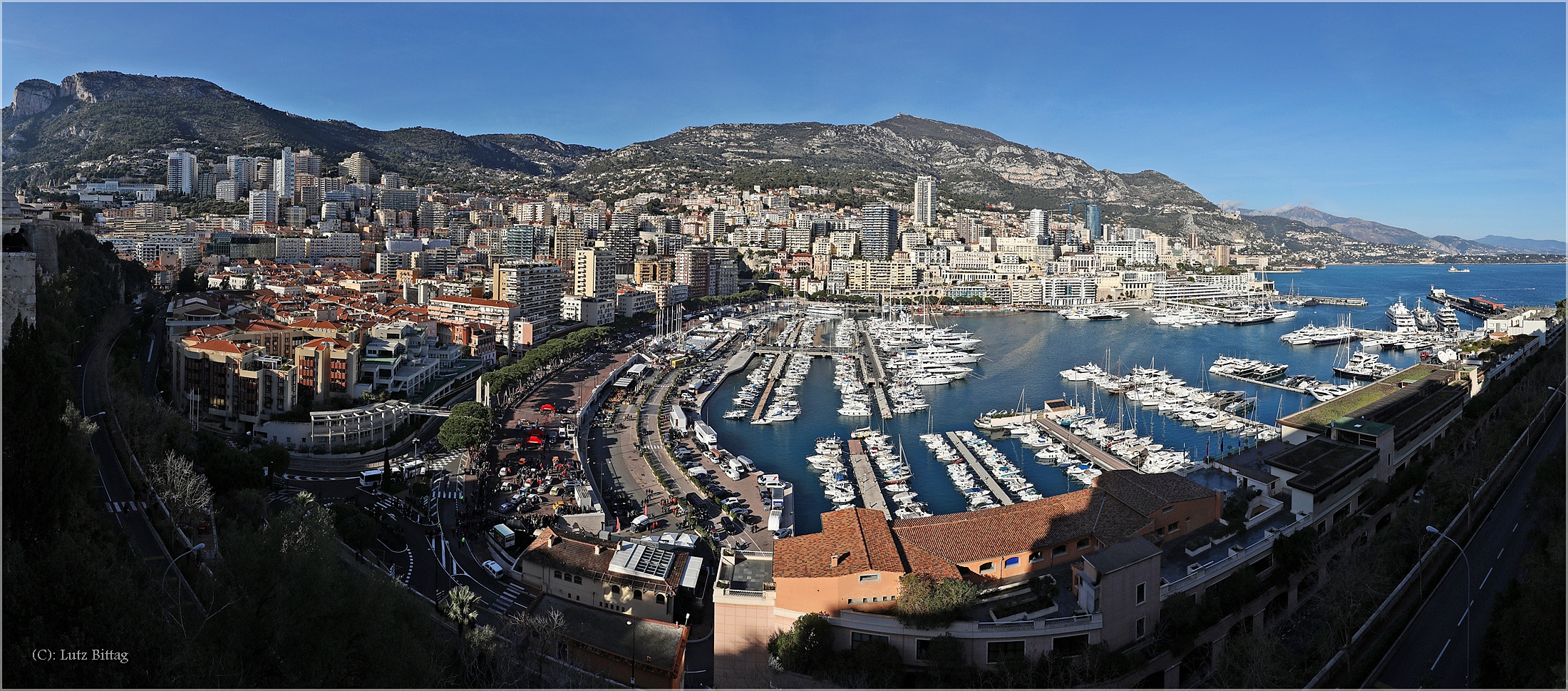 Monaco Panorama vom Fürstenpalast