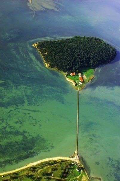 monastery of zvernec from the sky