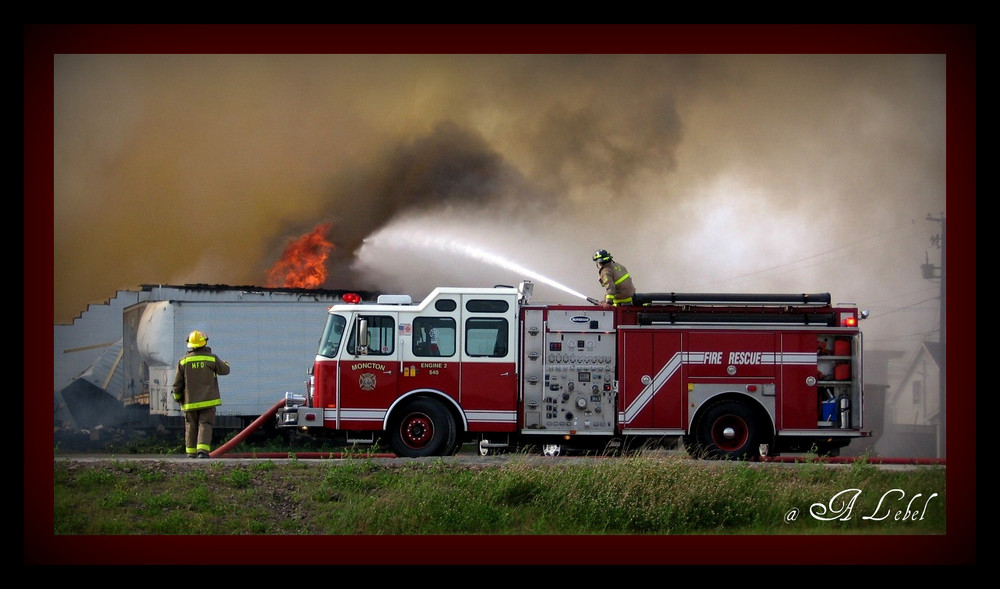 Moncton FD at work.