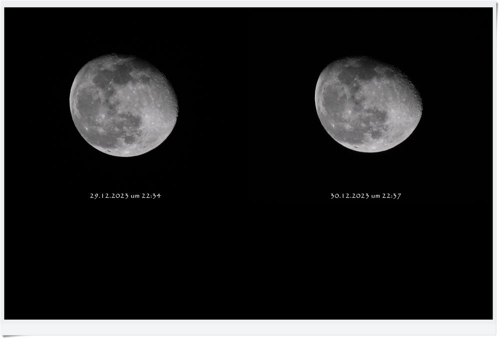 Mond am 29.12. und 30.12.2023