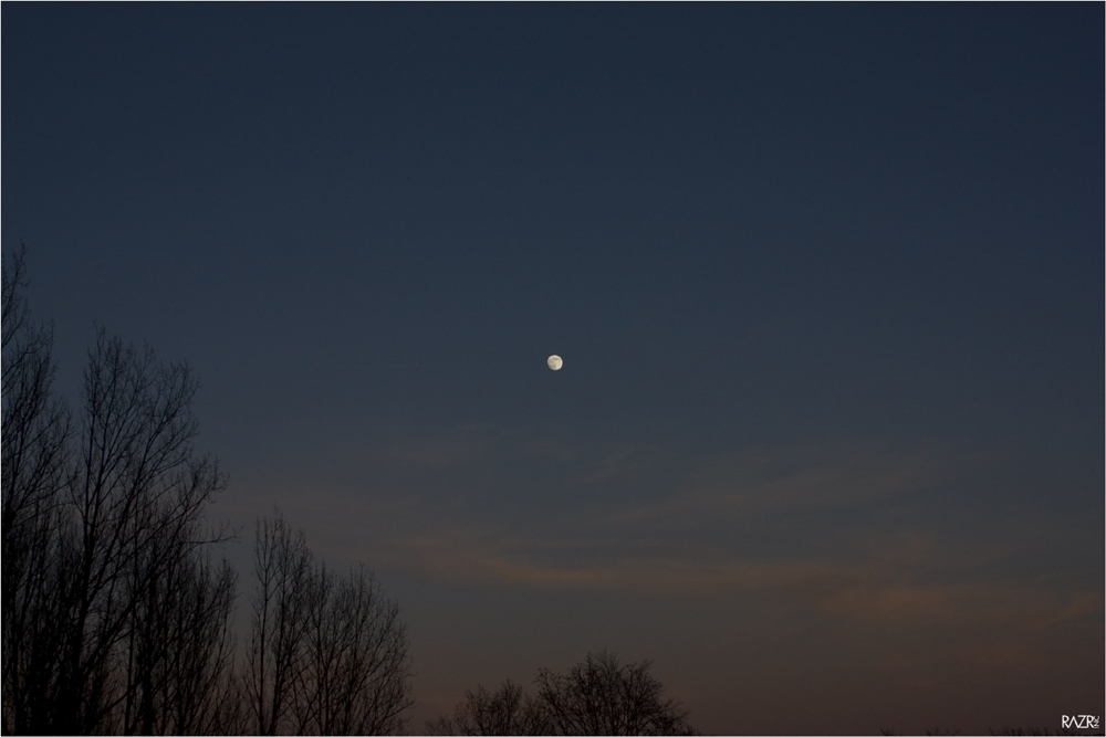 Mond am Abendhimmel