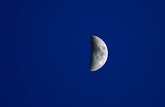 Mond am blauen Himmel