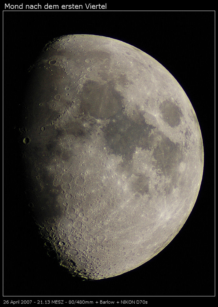 Mond im 80mm Refraktor