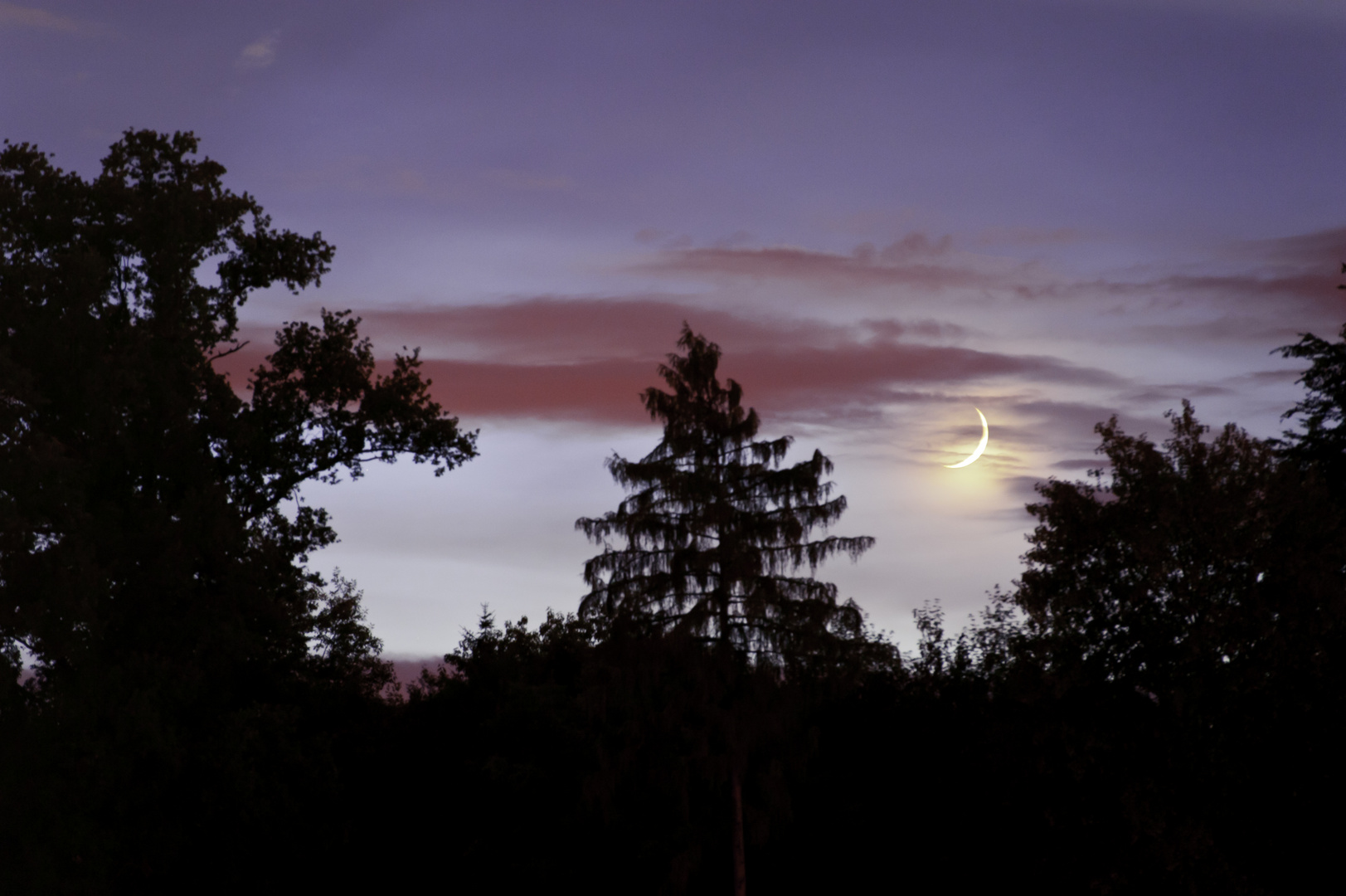 Mond im Abendrot