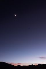 Mond, Jupiter, Venus