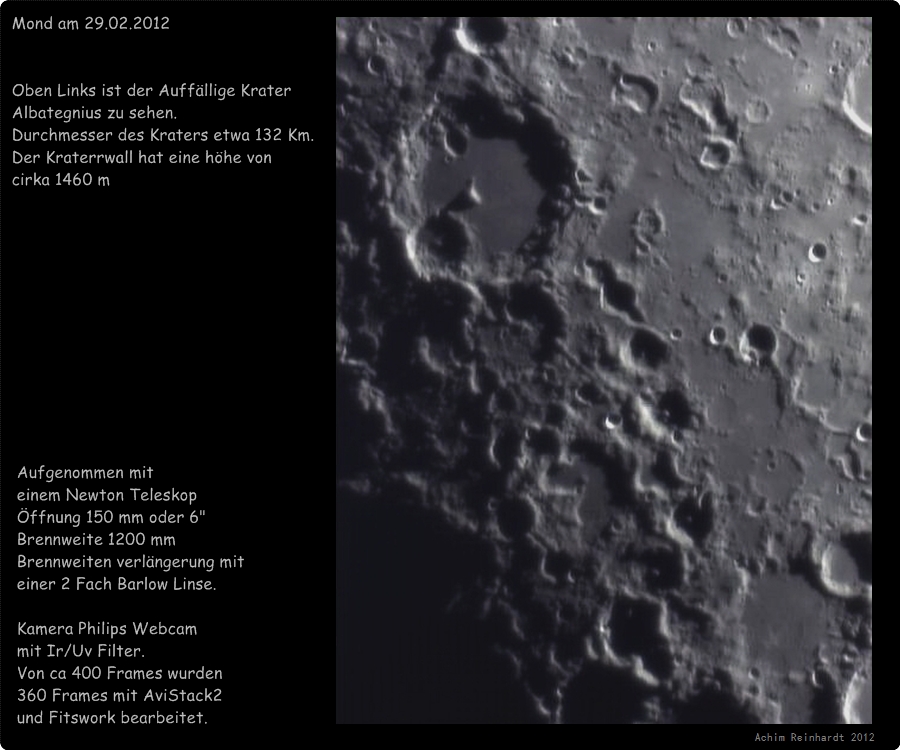 Mond Krater am 29.02.2012