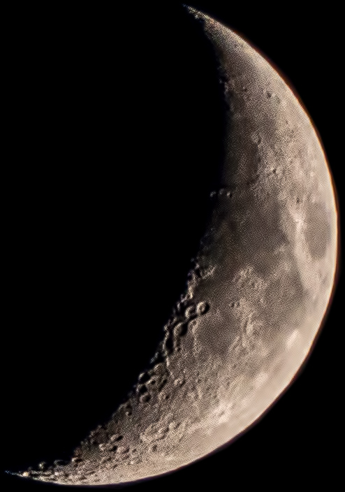 mond mit einer megazoom-kompakten