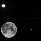 Mond mit Jupiter, Mond und Jupiter mit Monden