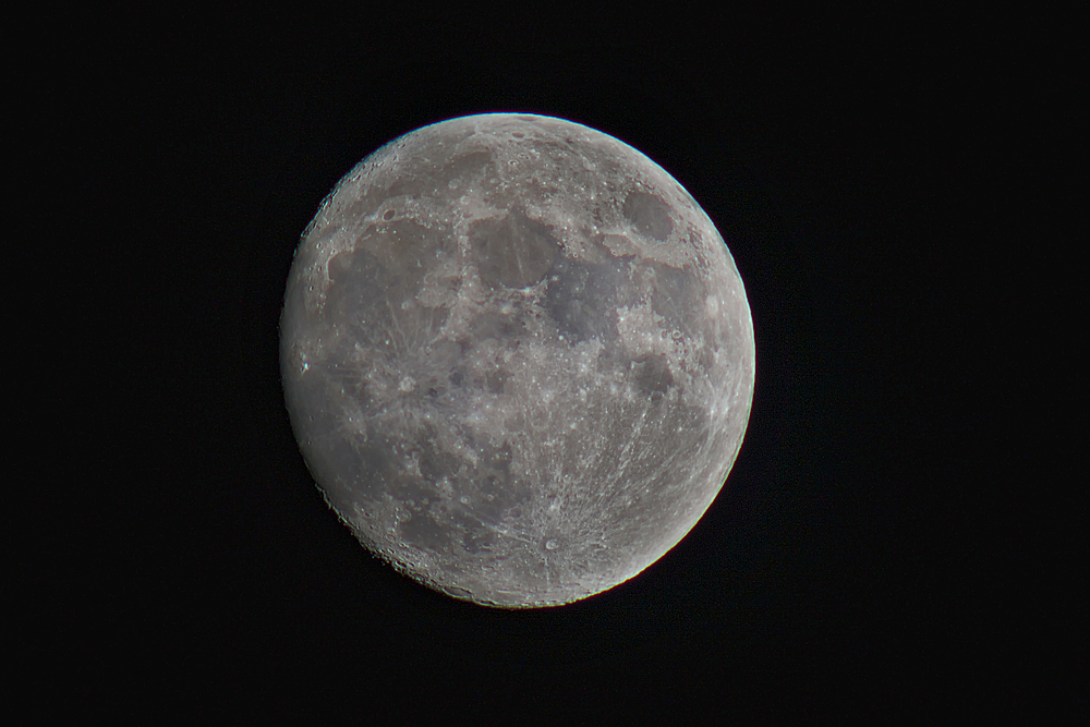 Mond mit Novoflexar 400 mm 5.6 Schnellschußobjektiv