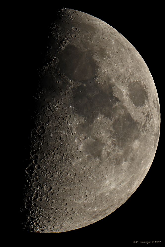 Mond mit starker Libration am 22.10.2012 19:50 Uhr MESZ